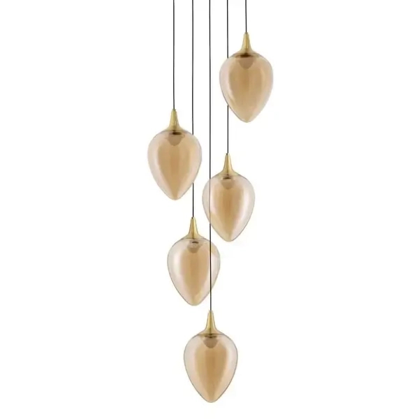 Nowoczesna lampa sufitowa VAZENDO LE45120 LED 30W 3000K złoty czarny