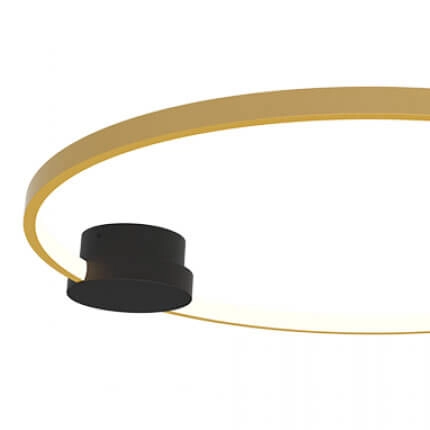 Ringowa sufitowa lampa 23096 LED 24W 3000K do jadalni złoty czarny