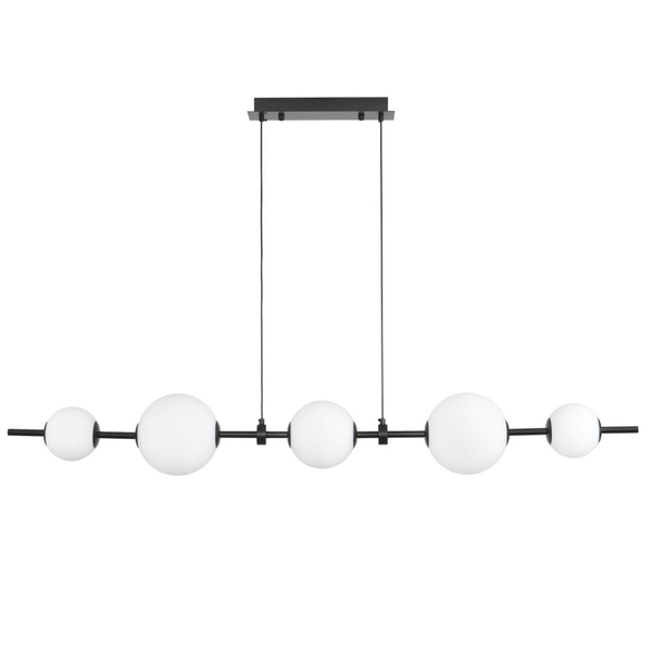 Kulista lampa wisząca MILA ST-CP241222-5L LED 27W 3000K kule białe czarne