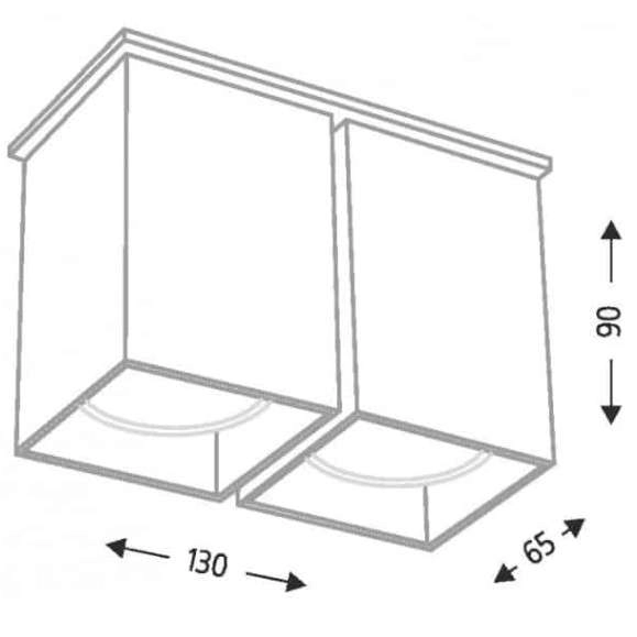 Spot LAMPA sufitowa TODA 1104 Shilo natynkowa OPRAWA metalowa DOWNLIGHT czarny