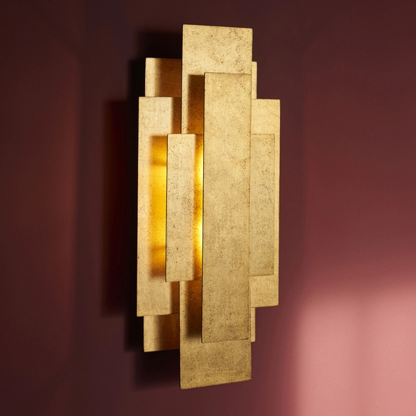 Kinkiet ścienny L&-190452 Light& minimalistyczny przecierany złoty OUTLET