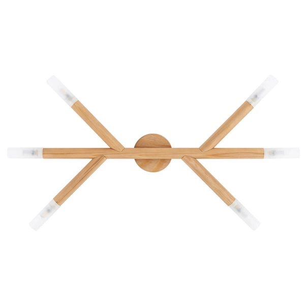 Natynkowa lampa do jadalni Noble 4525 ekologiczna drewniana