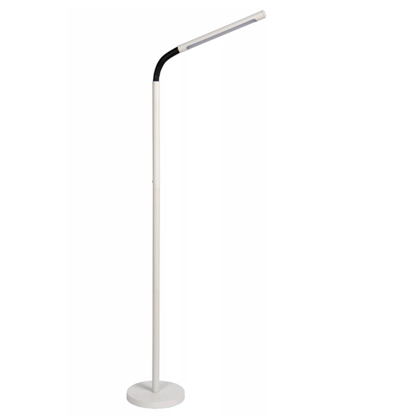 Biała lampa podłogowa Gilly do sypialni LED 3W 2700K ściemnialna