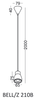 Zwis ledowy Bell 521002102 Elkim 5W 3000K minimalistyczny biały