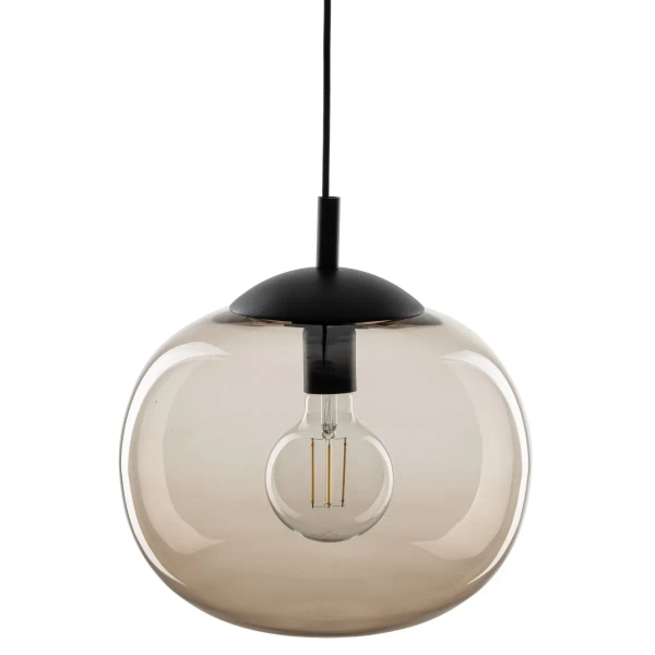 Kulista lampa wisząca VIBE 4677 szklana do sypialni czarny bursztynowy