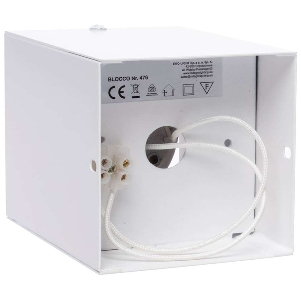 Spot LAMPA sufitowa BLOCCO ML476 Milagro natynkowa OPRAWA metalowa LED 7W 3000K oczko regulowane kostka cube biała