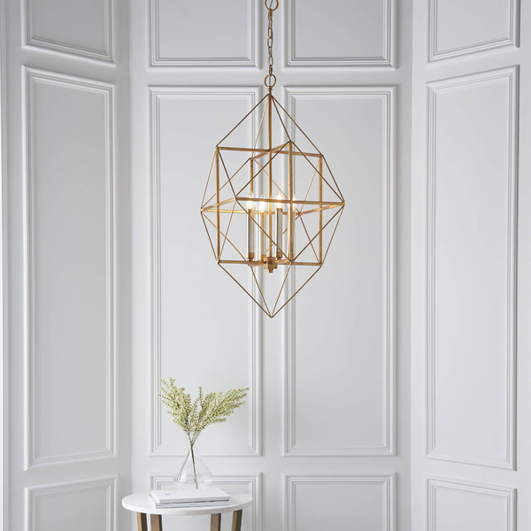 Wisząca lampa druciana L&-180228 Light& na łańcuchu złota