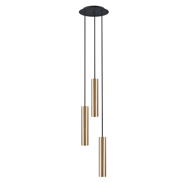 Wisząca lampa gabinetowa Baton 7855 minimalistyczne tuby mosiądz