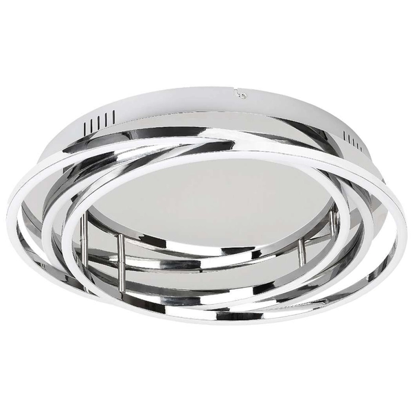 LAMPA sufitowa SELENA 2183 Rabalux okrągła OPRAWA metalowy plafon LED 40W 4000K pierścienie rings chrom