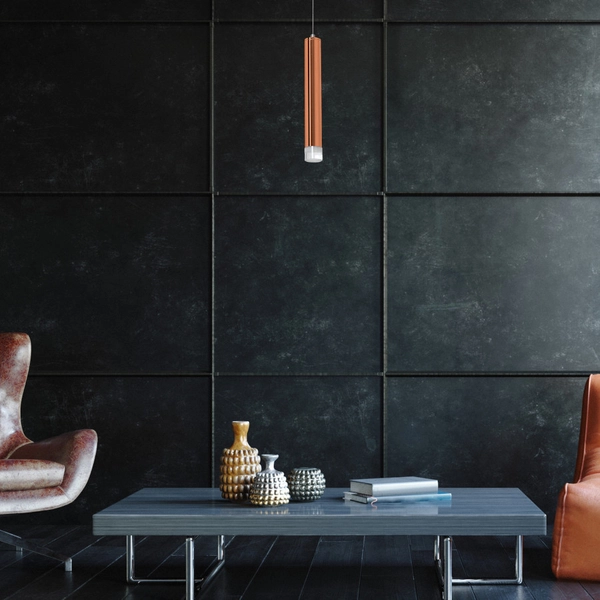 LAMPA wisząca COPPER ML984 Milagro metalowa OPRAWA zwis LED 5W 4000K tuba sopel miedziany