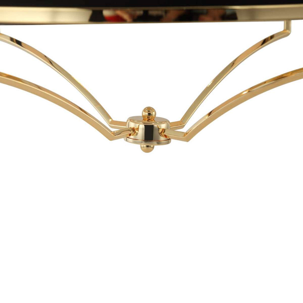 LAMPA okrągła Stesso Gold Nero M Orlicki Design wisząca OPRAWA w stylu klasycznym abażurowa czarna złota OUTLET