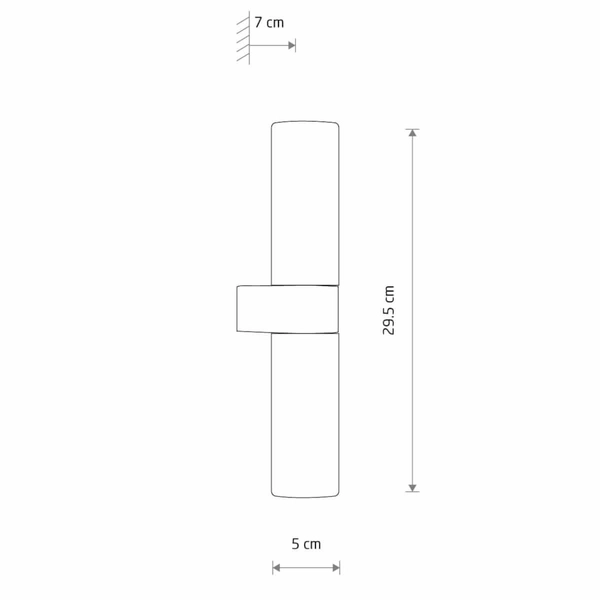 Podłużny kinkiet ścienny Natalie 10727 IP44 szklany metalowy biały mosiądz