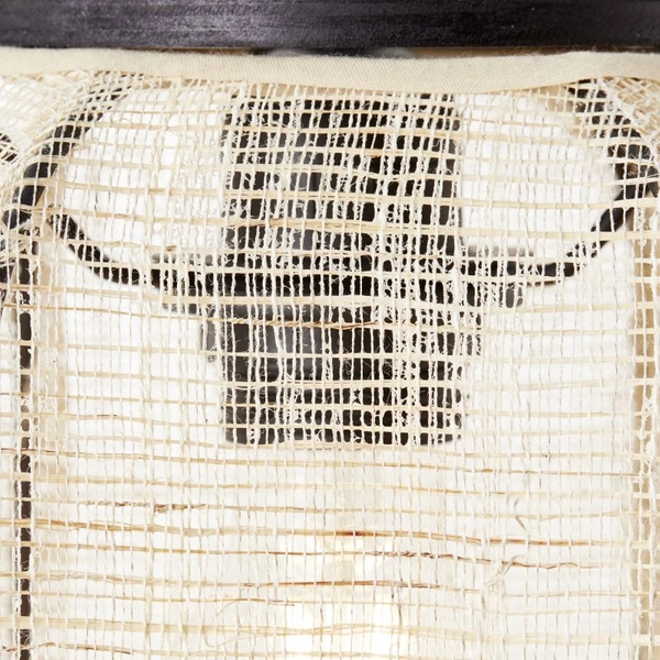 Lampa zwisowa boho Tanah 99602/76 owalna czarna beż