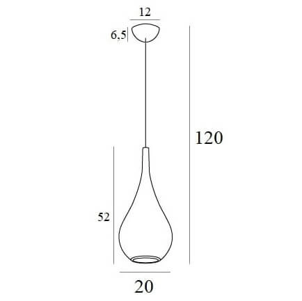 Nowoczesna lampa zwisowa Drop P0436 Maxlight kropla do salonu złota