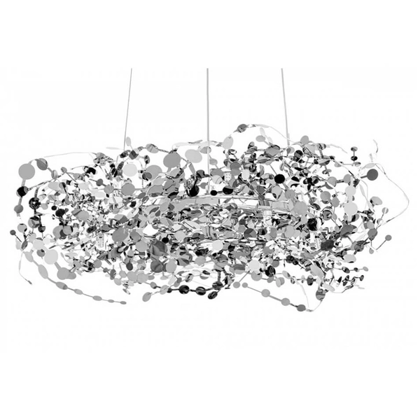 Designerska wisząca lampa Monete MSE1501100177 Moosee do salonu chrom