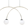Podwójna wisząca lampa BOW 1219 kule do jadalni złoty czarny