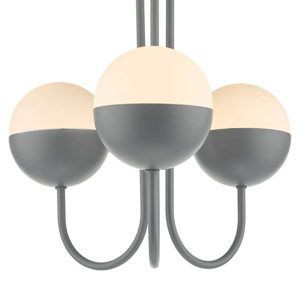Potrójna lampa sufitowa kula Andre AND0339 szary biały