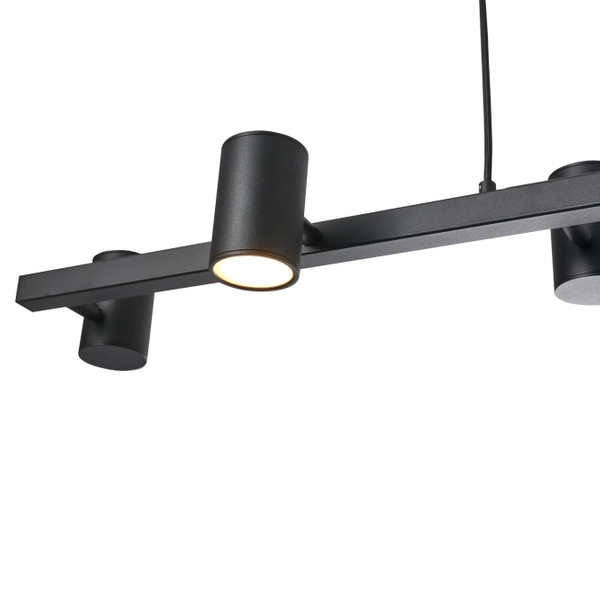 Wielopunktowa lampa wisząca Noe PL0111-BK Yaskr listwa do kuchni czarna