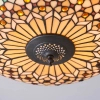 Lampa sufitowa tiffany Mille Feux 64276 dekoracyjna szklana brązowa beżowa
