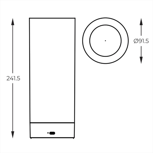 Zewnętrzna lampa stolikowa Esterno 1002 Zumaline LED 1,2W 2700K IP54 szara