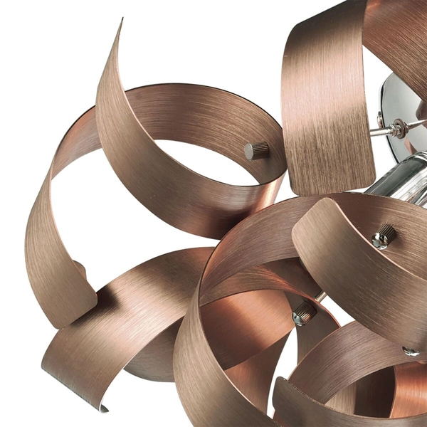 Sufitowa lampa designerska chrom miedziana Rawley OUTLET