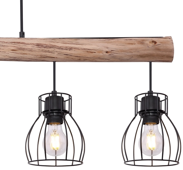 Wisząca lampa drewniana Mina 15326-5N czarna drewniana