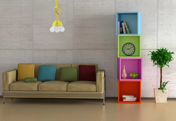 Wisząca LAMPA industrialna SL.0580 pająk OPRAWKA przewody ZWIS kable żółta