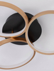 Nowoczesna lampa sufitowa Croix rings LED 28W 3000K złota czarna