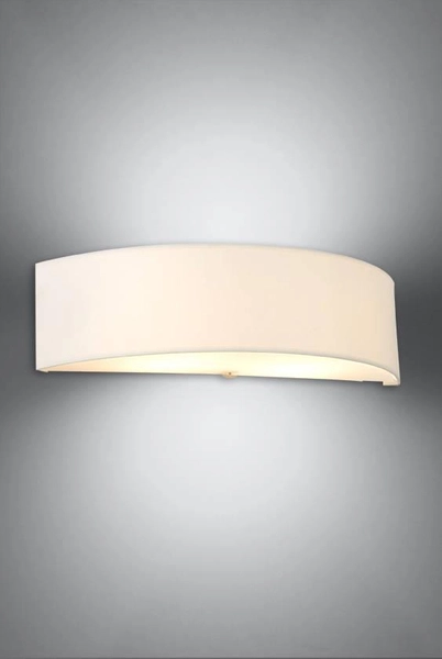 LAMPA ścienna SKALA SL.0763 abażurowa OPRAWA półokrągły kinkiet biały
