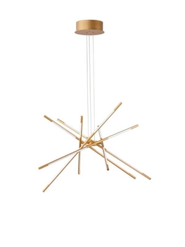 Nowoczesna lampa wisząca Bell do jadalni LED 56W 3000K złota