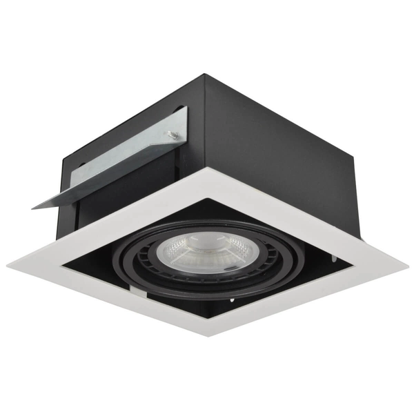 Podtynkowa lampa kwadratowa Nova AZ2871 oczko biała czarna