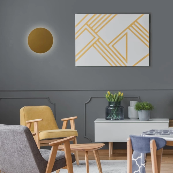 Kinkiet salonowy księżyc Luna 6045 TK Lighting koło metalowy złoty