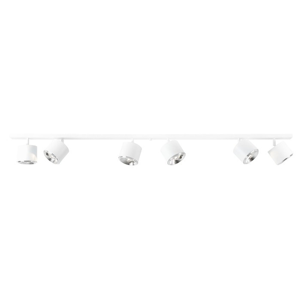Natynkowa lampa plafon BOT 1046PL_K reflektorki ruchome do biura białe