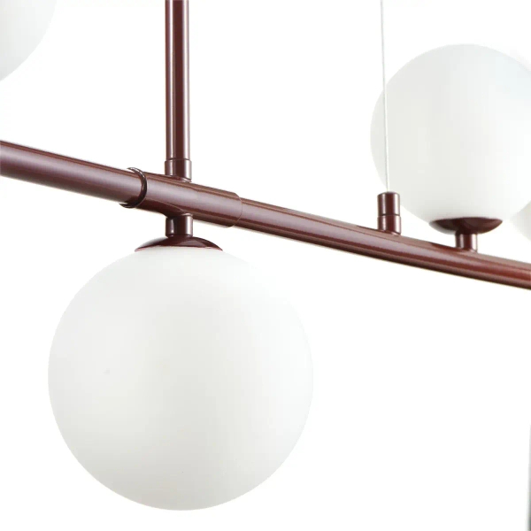Wisząca lampa do sypialni MODERNO DN1506 burgundowa 4xG9 balls