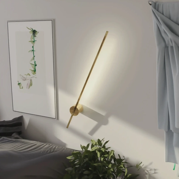 Sypialniany kinkiet Chloe WL0107-GD Yaskr LED 11W 3000K IP44 złoty