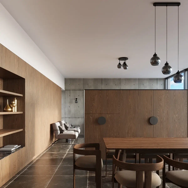 Potrójna lampa sufitowa ALINO SL.1140 kule przydymione czarne