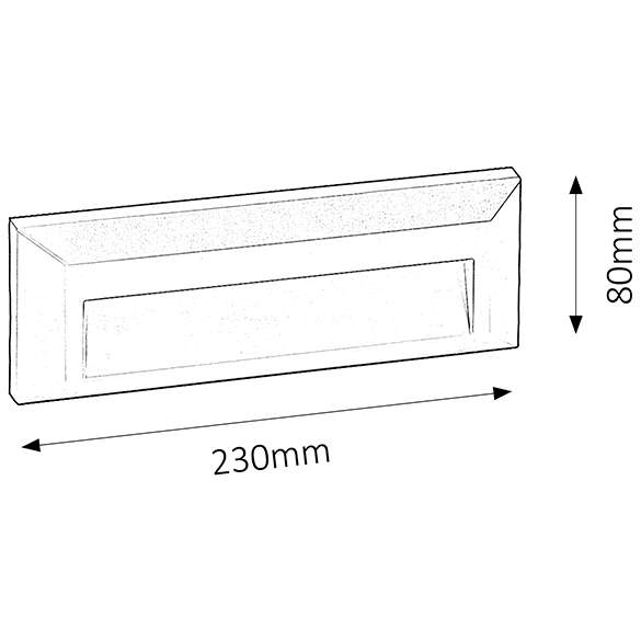 Zewnętrzna LAMPA ścienna PUEBLO 8011 Rabalux elewacyjna OPRAWA prostokątna LED 1,6W 4000K listwa outdoor IP65 szara