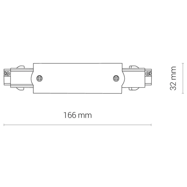 Zasilający ŁĄCZNIK liniowy wewnętrzny CTLS 8708 Nowodvorski do 3-fazowej szyny natynkowej 230V czarny