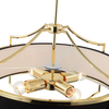 LAMPA okrągła Stesso Gold Nero M Orlicki Design wisząca OPRAWA w stylu klasycznym abażurowa czarna złota