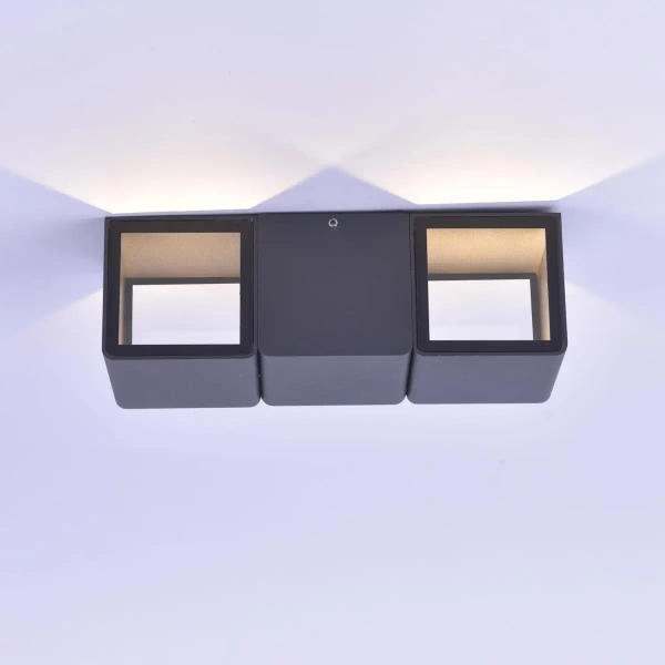 Prostokątna lampa elewacyjna Marcel LED 8W 3000K grafitowa