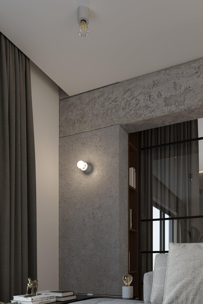 Betonowa LAMPA stołowa SALGADO SL.0680 biurkowa LAMPKA stojąca szara