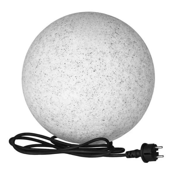 Zewnętrzna lampa kula Stone szara SLP8305+SLP8343 1xE27 IP44 betonowa