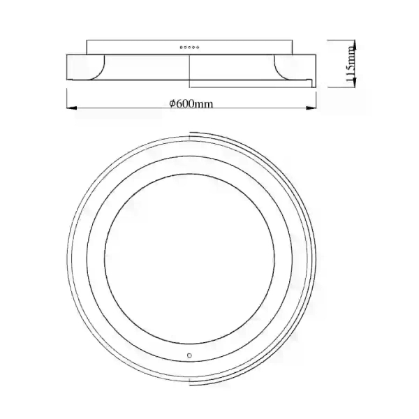 Sufitowa lampa ARUBA czarna C0287 1xLED 85W 3000K ?60cm plafon