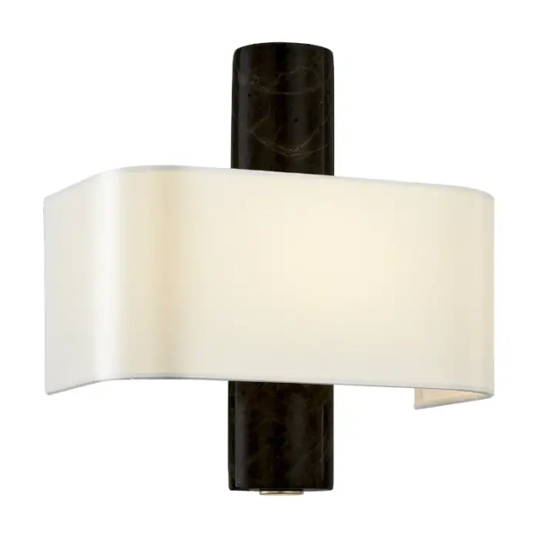 Marmurowa lampa ścienna Hadley W02586AU-WH do sypialni złota