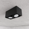Podwójna lampa sufitowa Plaza ML4746 metalowa natynkowa czarna