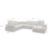 Rozkładana sofa narożna CONTINENTAL 5900168831674 XL wybór koloru