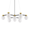 Kulista lampa wisząca do salonu CAMINOS LE44543 złoty czarny biały