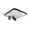 Kwadratowy plafon Parma LP-0612/2C Square BK tubki czarne białe