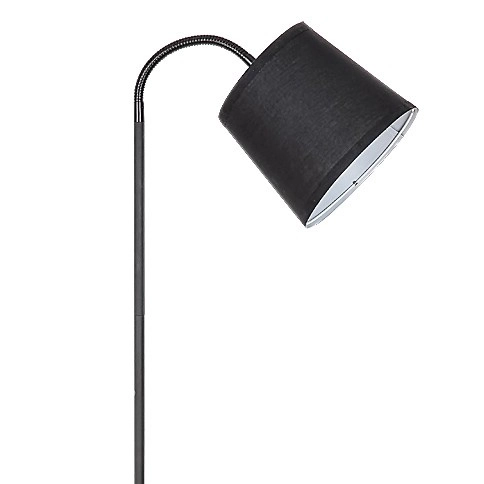 Abażurowa lampa podłogowa Godric 6640 stojąca z regulacją czarna