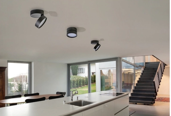 Sufitowa lampa kierunkowa Mona LED 12W czarny spot do holu